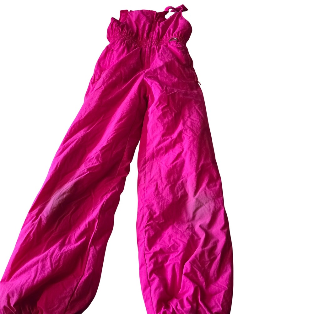 Tyrolia Kids Vintage Hot Pink Ski Snow Bibs Girls Size 12 Insulated Snow Pants